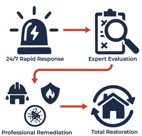 How Professional Commercial Restoration Works: Mitigate the Source, Remediate Affected Assets, Decontaminate and Sanitize, Reconstruct and Restore